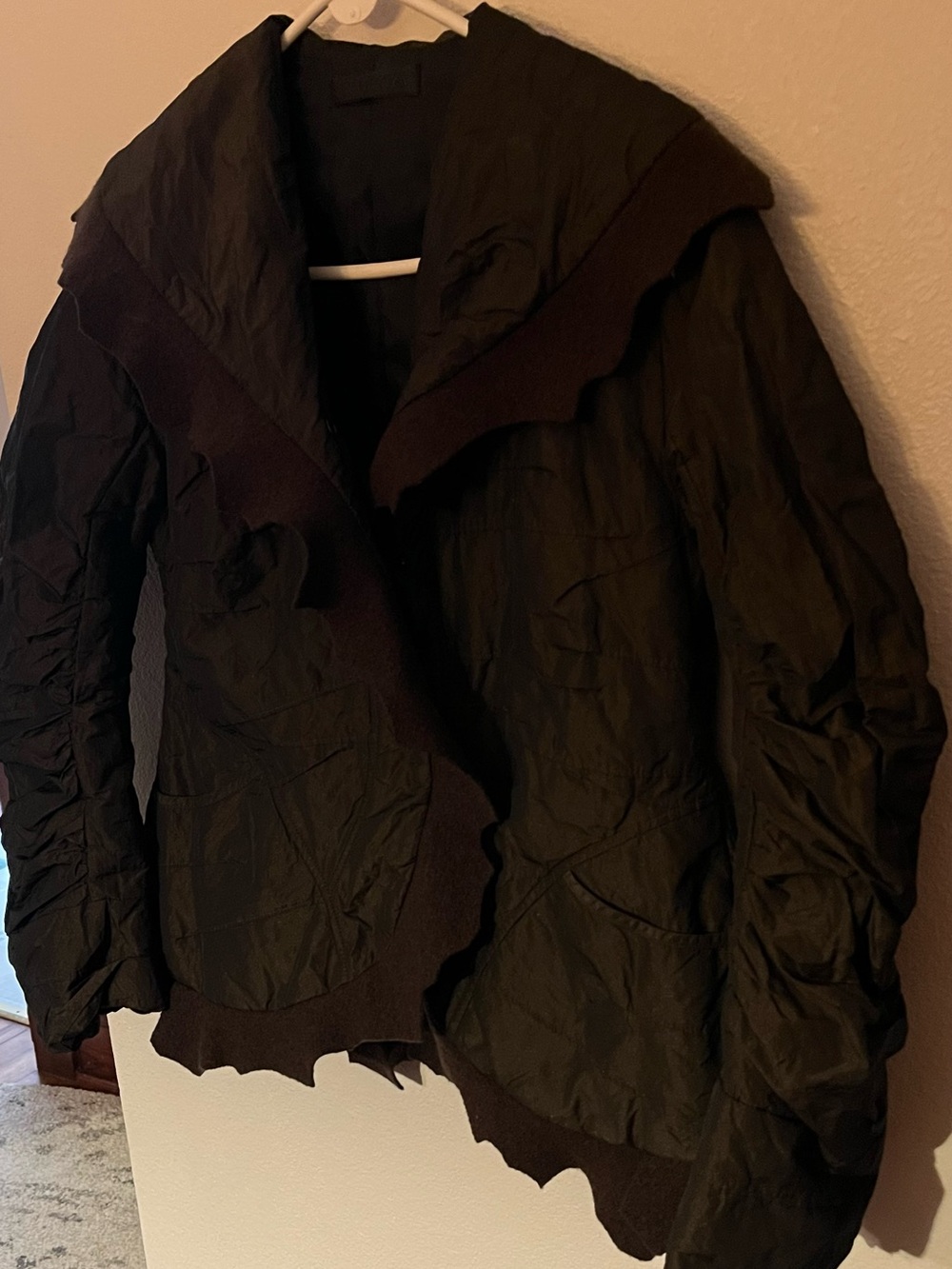 Vintage Ana Nonza Women’s Brown Scrunchy  Sleeve Jacket